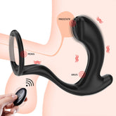 Masajeador de próstata con pinza vibratoria y anillo para el pene Greedy Finger